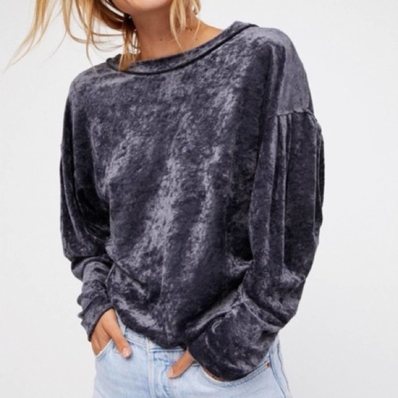 Free People Tops - Free People We the Free Milan Velvet Top Sweater